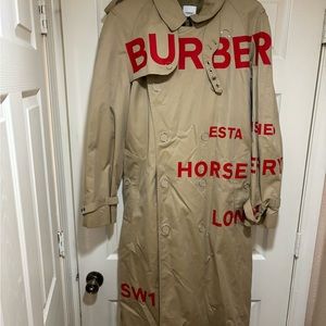 A Burberry Horse-ferry print Gabardine trench